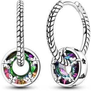 925 Sterling Silver Butterfly Earrings – Moon & Star Dangle for Women